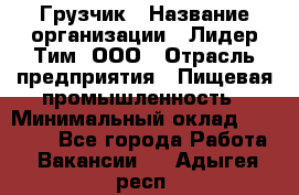 Грузчик › Название организации ­ Лидер Тим, ООО › Отрасль предприятия ­ Пищевая промышленность › Минимальный оклад ­ 20 000 - Все города Работа » Вакансии   . Адыгея респ.